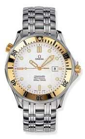 Omega Seamaster Diver 300M Quartz 41 Stainless Steel / Yellow Gold / White / Bracelet